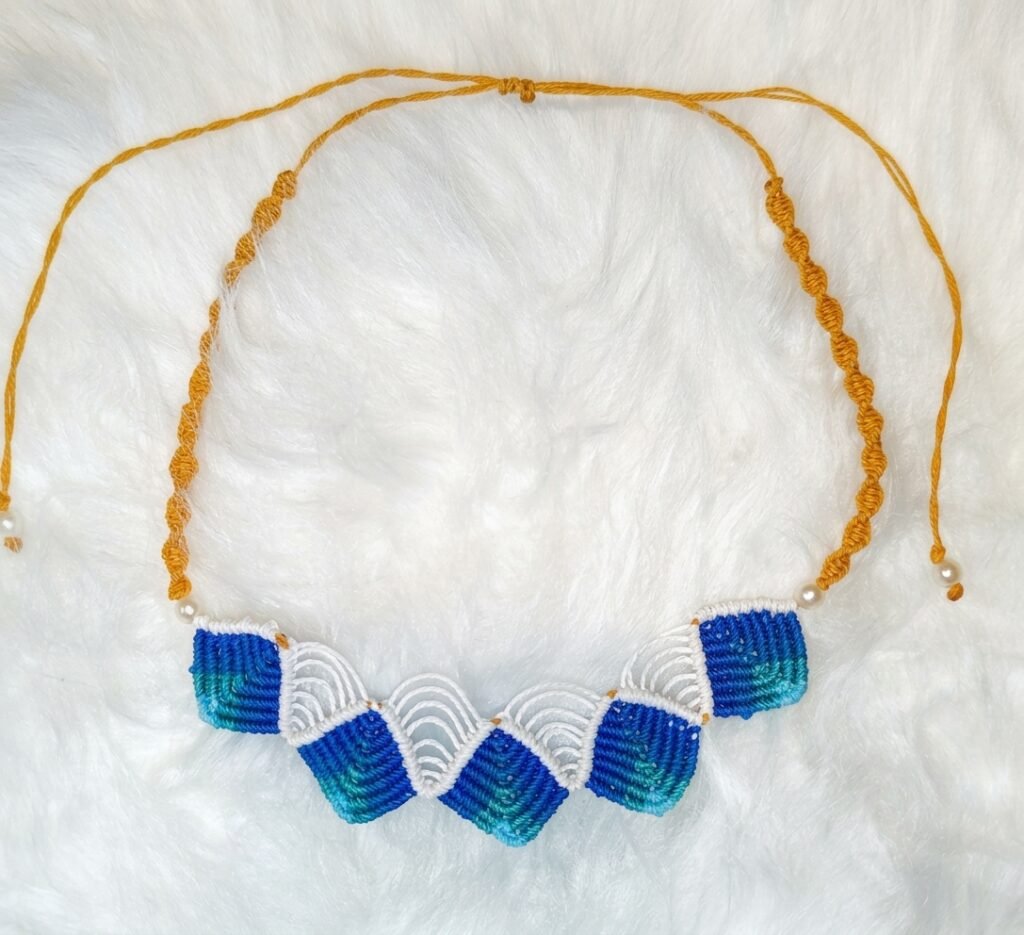 Handcrafted Macramé Necklace Mermaid Style